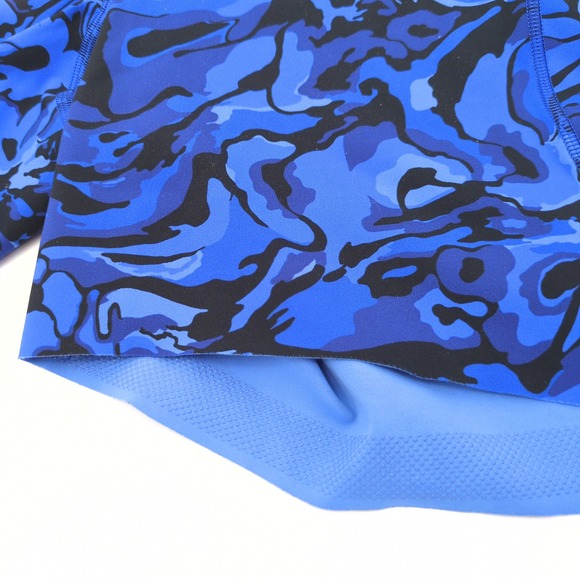 Lululemon Fast & Free High Rise Shorts 6" Blue Galactic Cobalt Sz 14 Athleisure - Picture 4 of 9